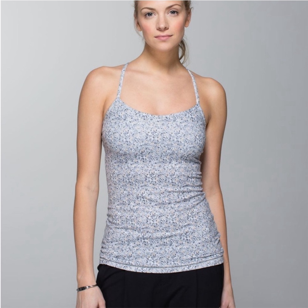 Lululemon Power Y Tank in Petite Fleur Silver Spoon Size 6